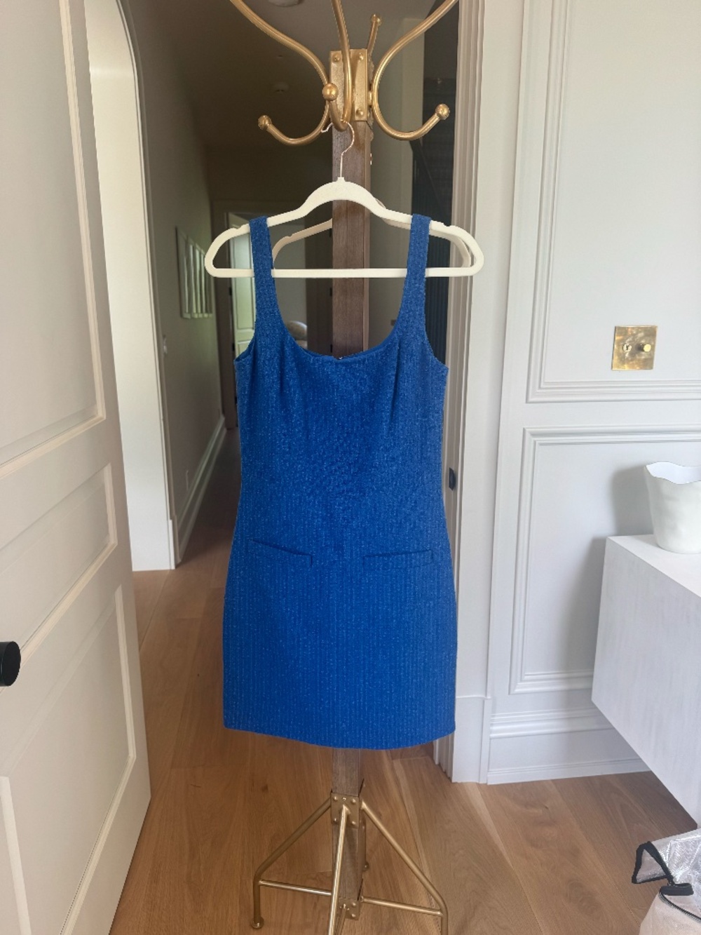 Veronica Beard Cobalt Blue Tweed Mini Sheath Dress Size 6